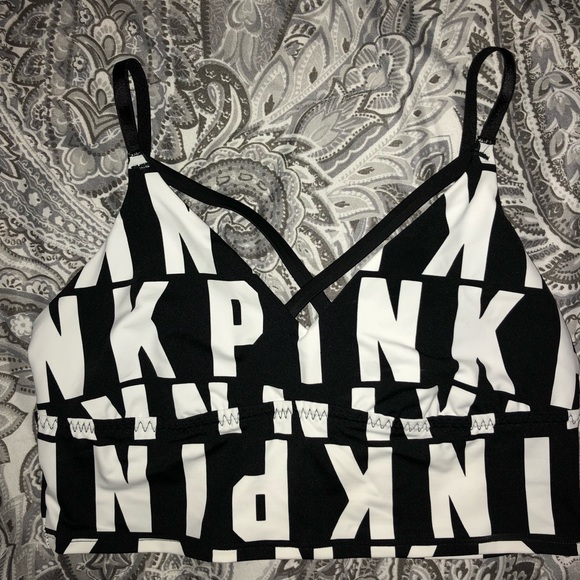 PINK black and white bralette - Picture 4 of 6